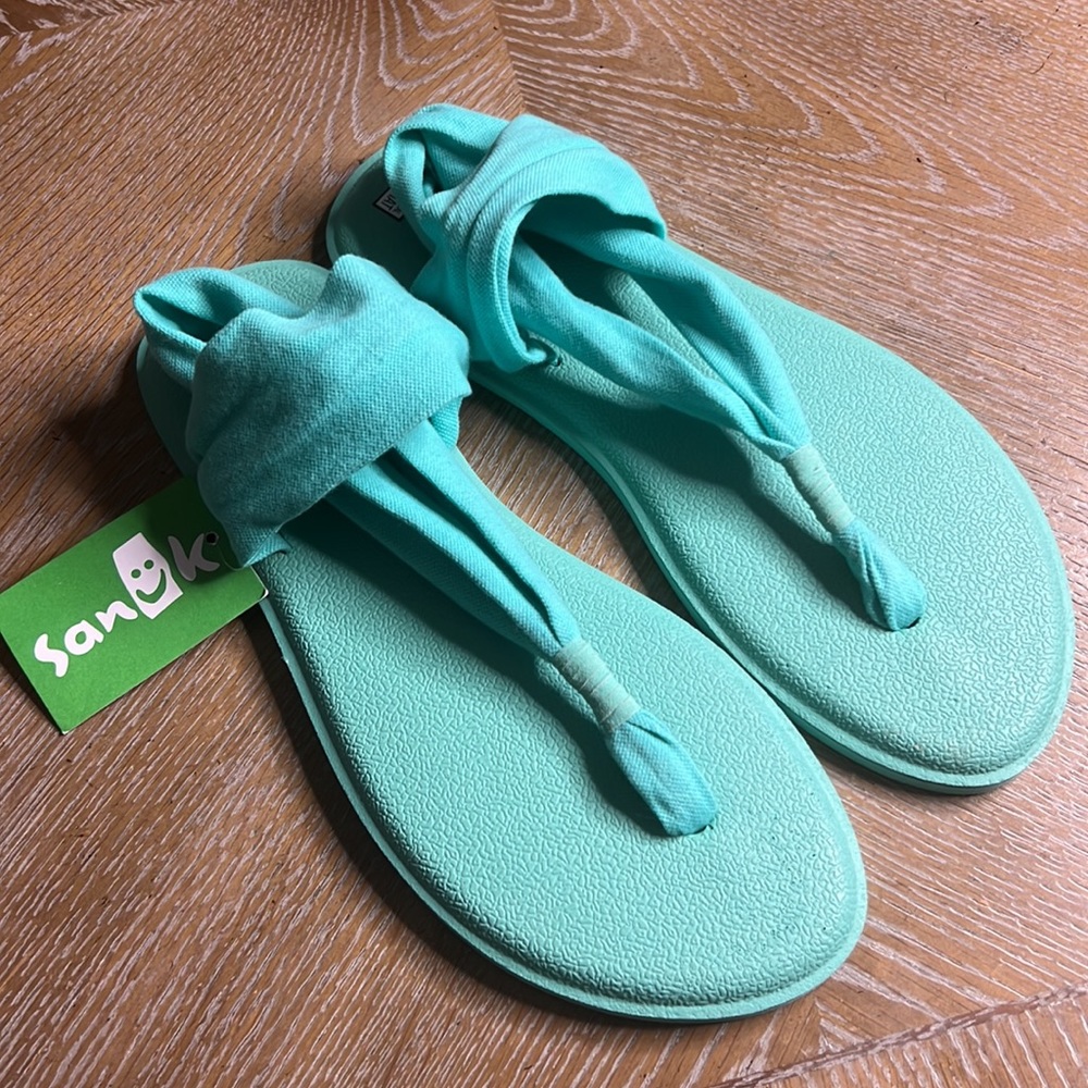 SANUK Yoga Sling Burst Spectrum Sandal in Opal 36-37 - Picture 2 of 9